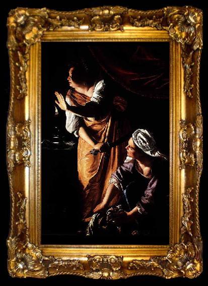 framed  Artemisia gentileschi Judith and Her Maidservant with the Head of Holofernes,, ta009-2